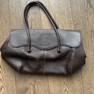 Tod's Brown Leather Tote Bag